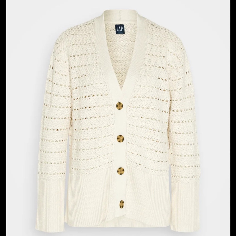 Gap Split Hem Button-Up Women's Sweater - image 2